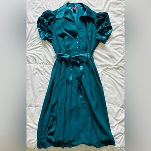 Beautiful Peacock Tea Length Dress Size 14